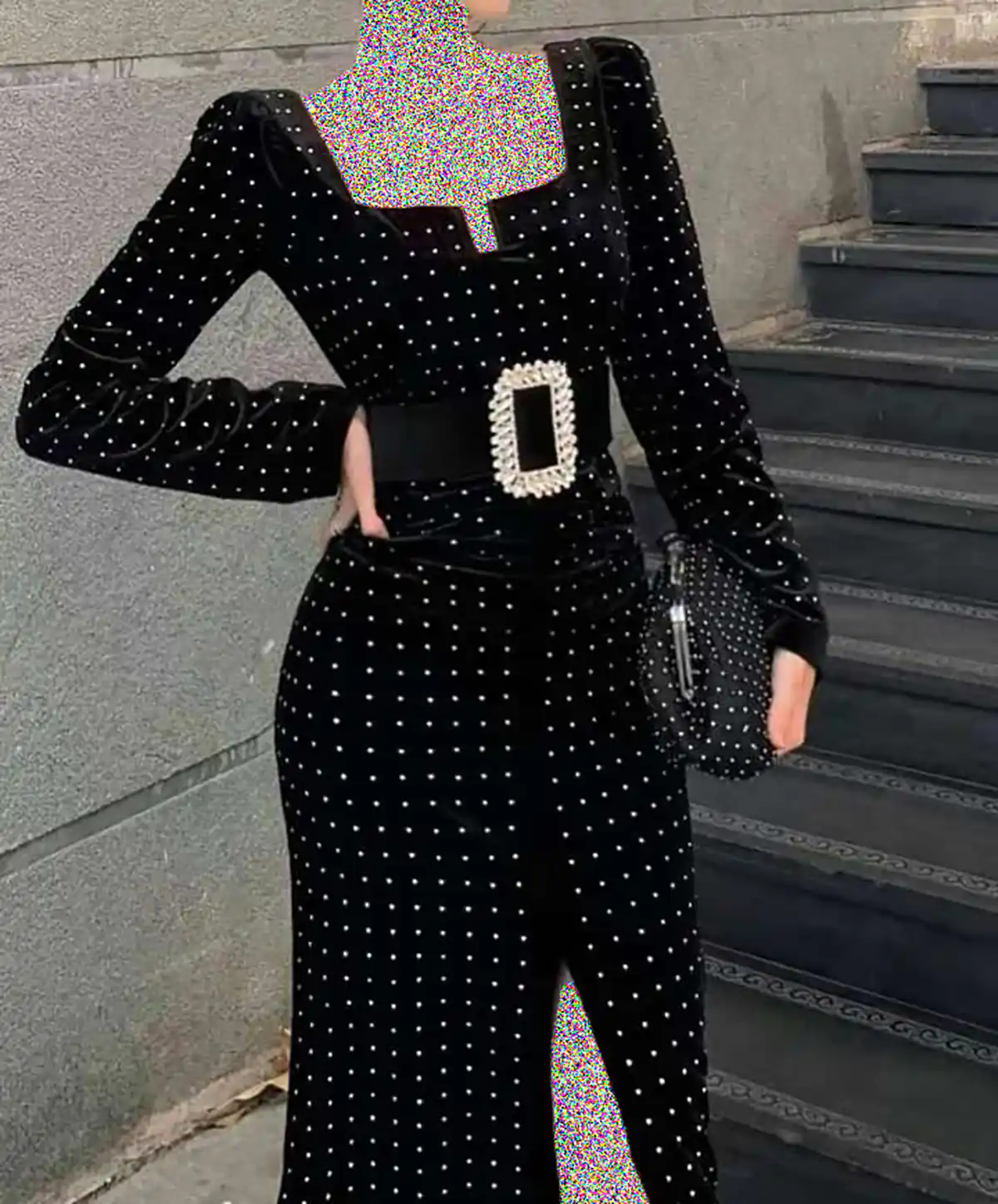 جواهر دوزی روی لباس مجلسی
