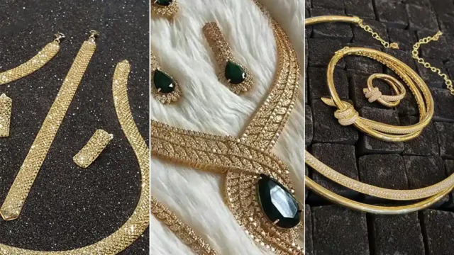 15 ایده‌ جذاب برای ست کردن سرویس طلای عروس با لباس عروس