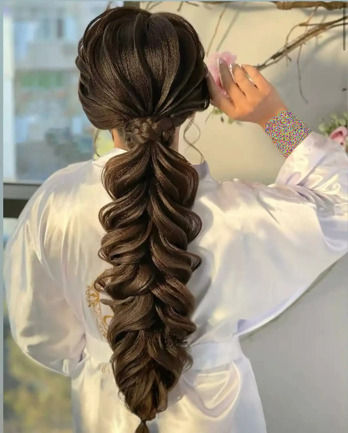 شینیون نیمه باز برای صورت گرد 