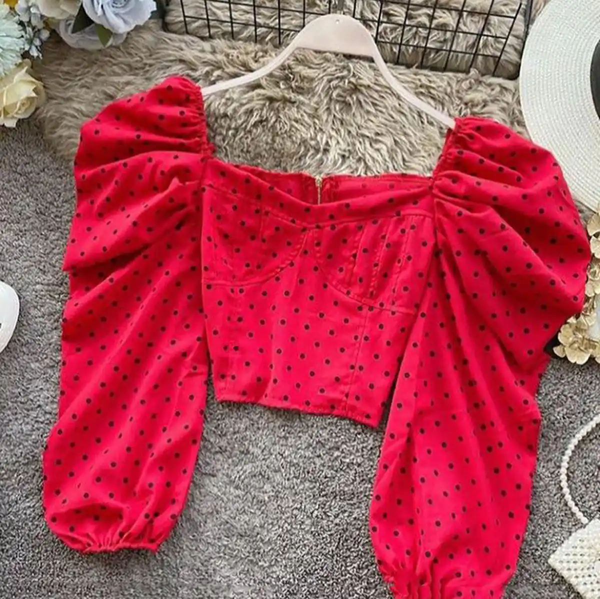 شومیز قرمز ساده