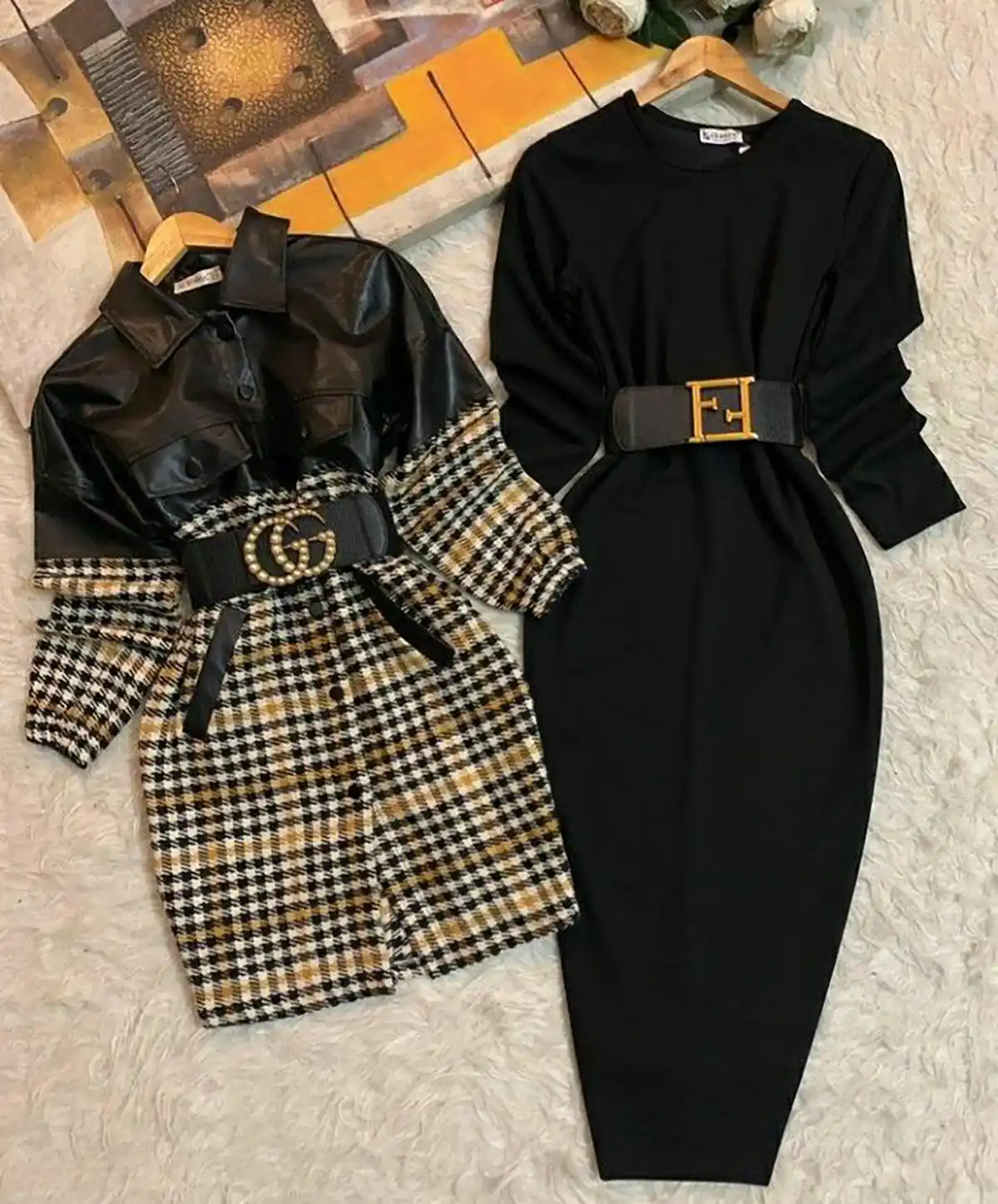 استایل با کت چرم مردانه