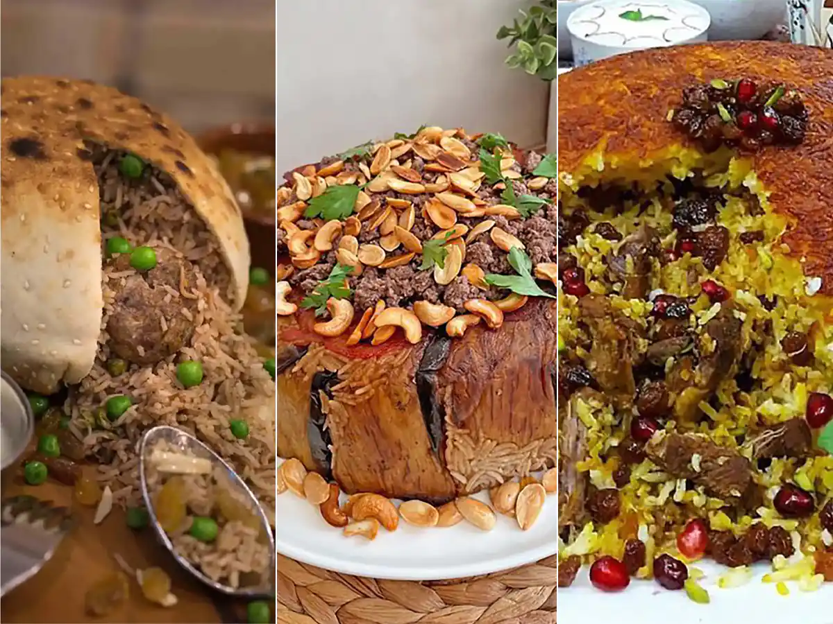طرز تهیه ته چین مرغ زعفرانی در قابلمه