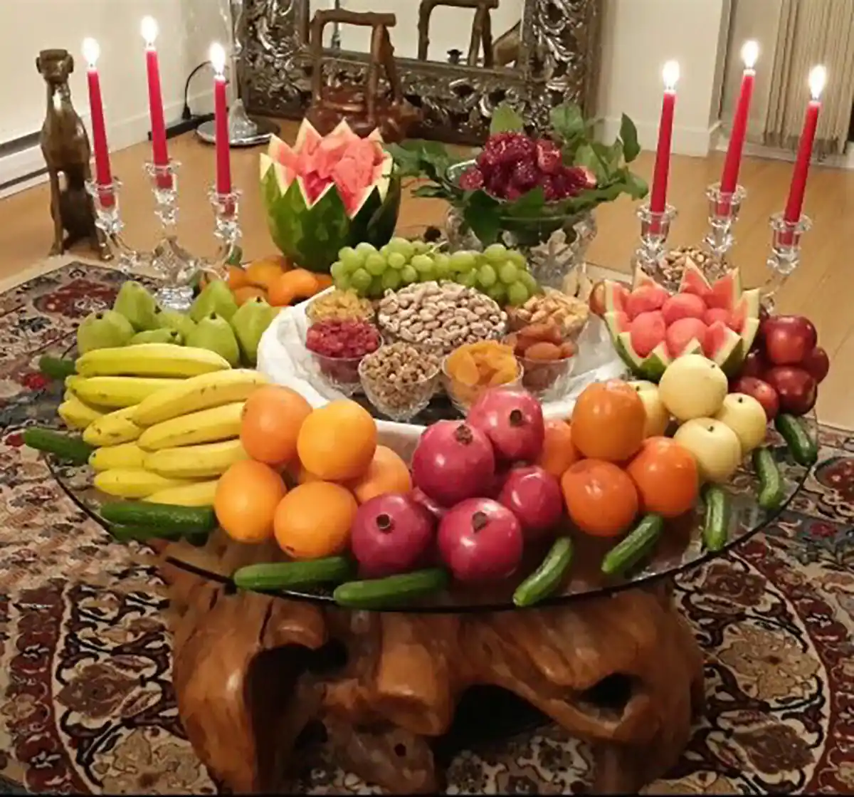 تزیین شب یلدا برای عروس اینستاگرام