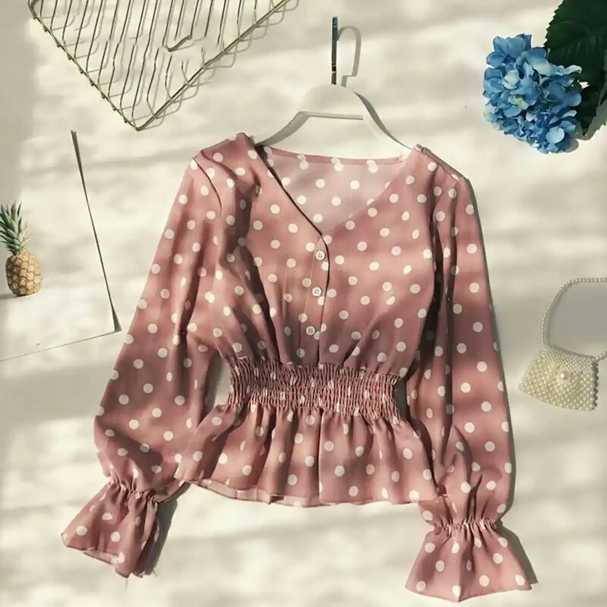 شومیز خال خالی بچه گانه