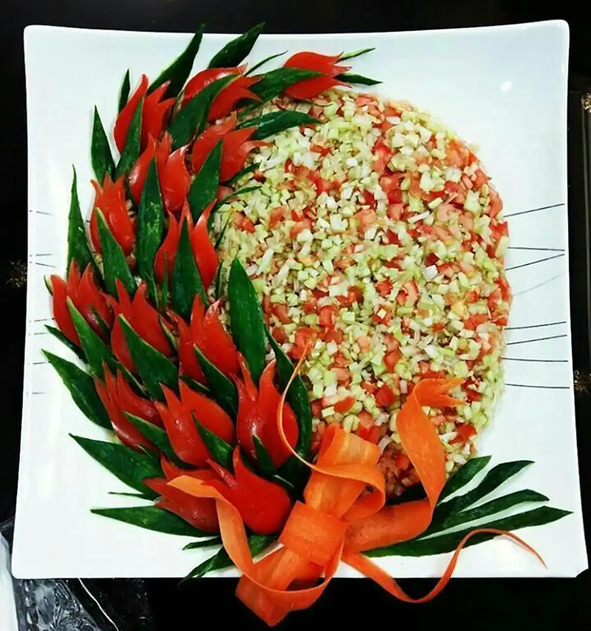 تزیین سالاد الویه