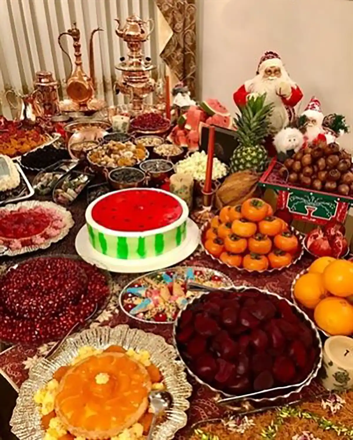 تزیین سفره شب یلدا لاکچری عروس