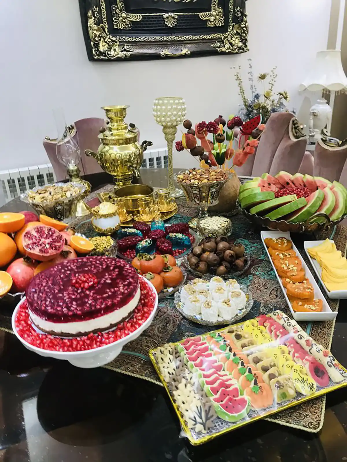 تزیین شب یلدا برای عروس اینستاگرام