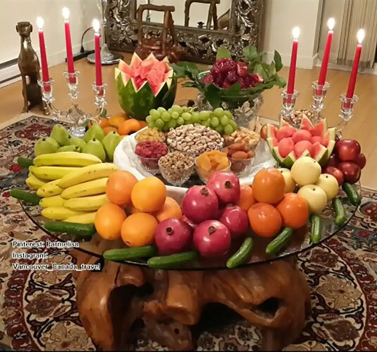سفره یلدا ساده
