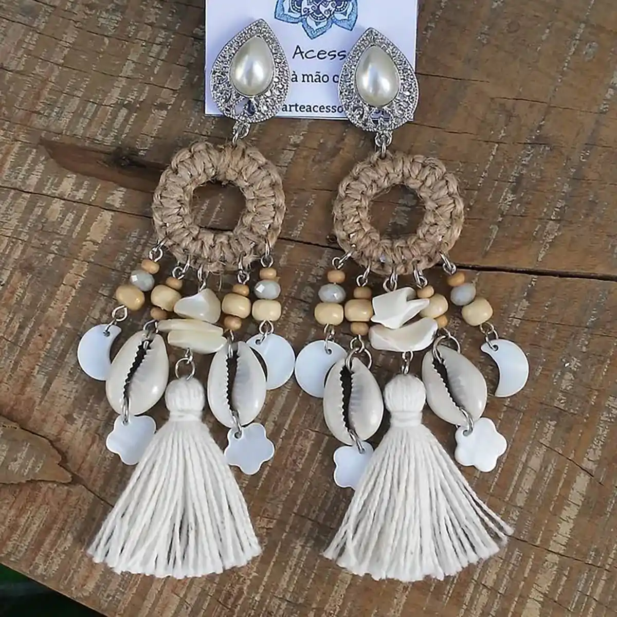 گوشواره صدفی ساده
