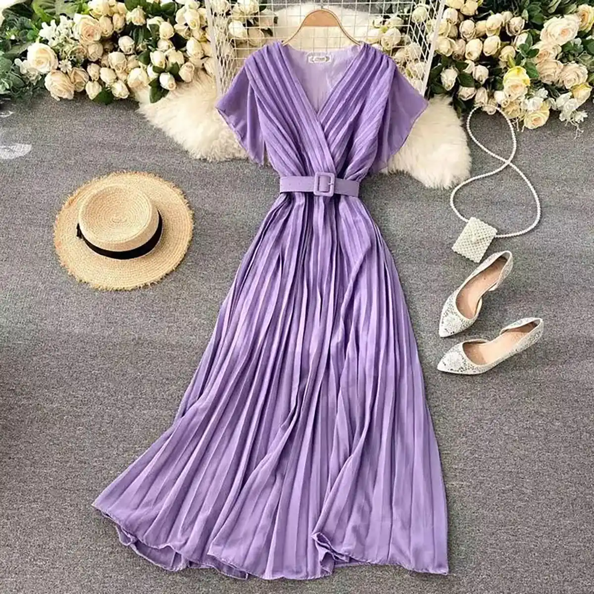 مدل پیراهن چین دار طبقه ای
