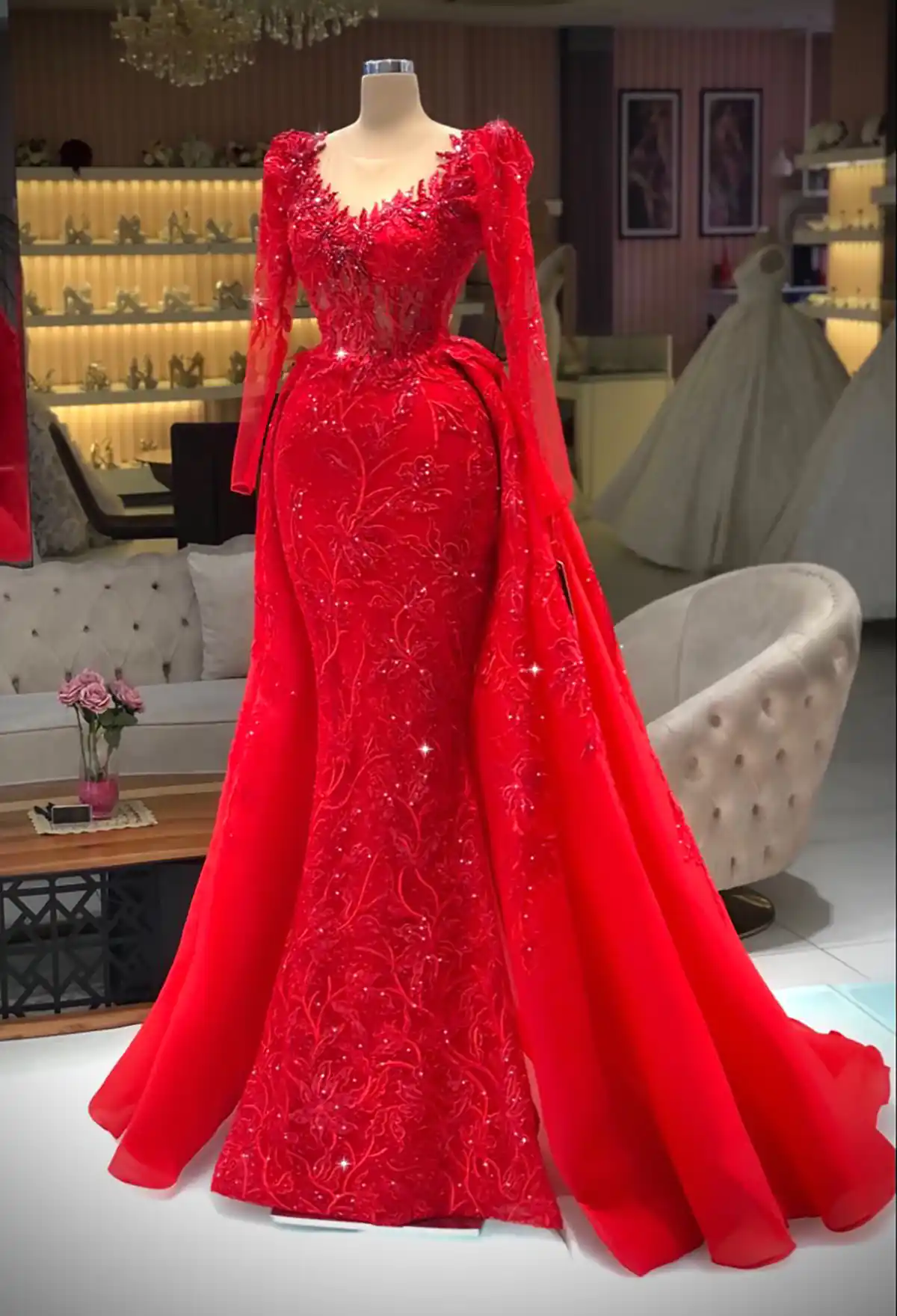 لباس مجلسی قرمز اینستاگرام