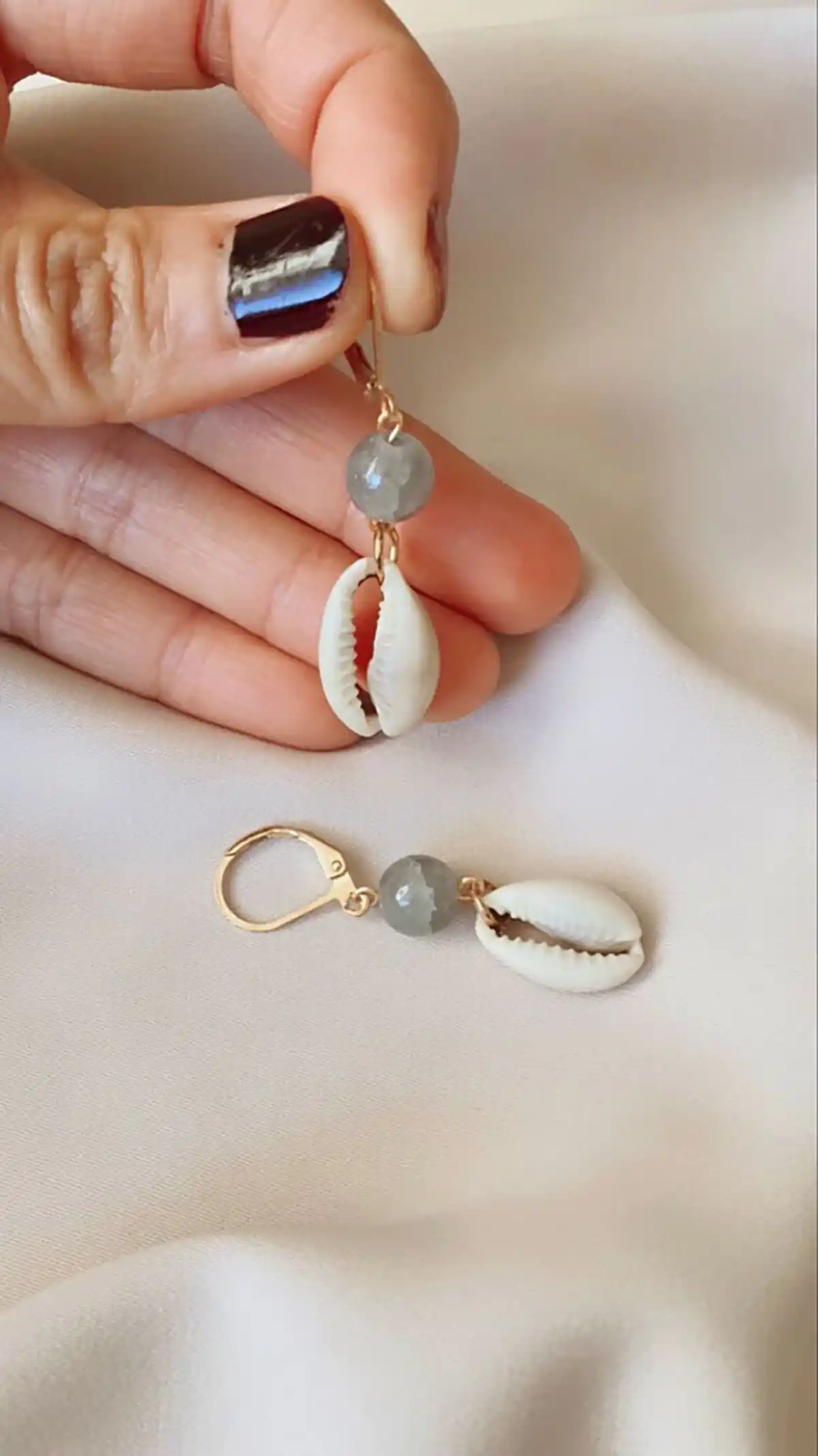 گوشواره صدفی ساده