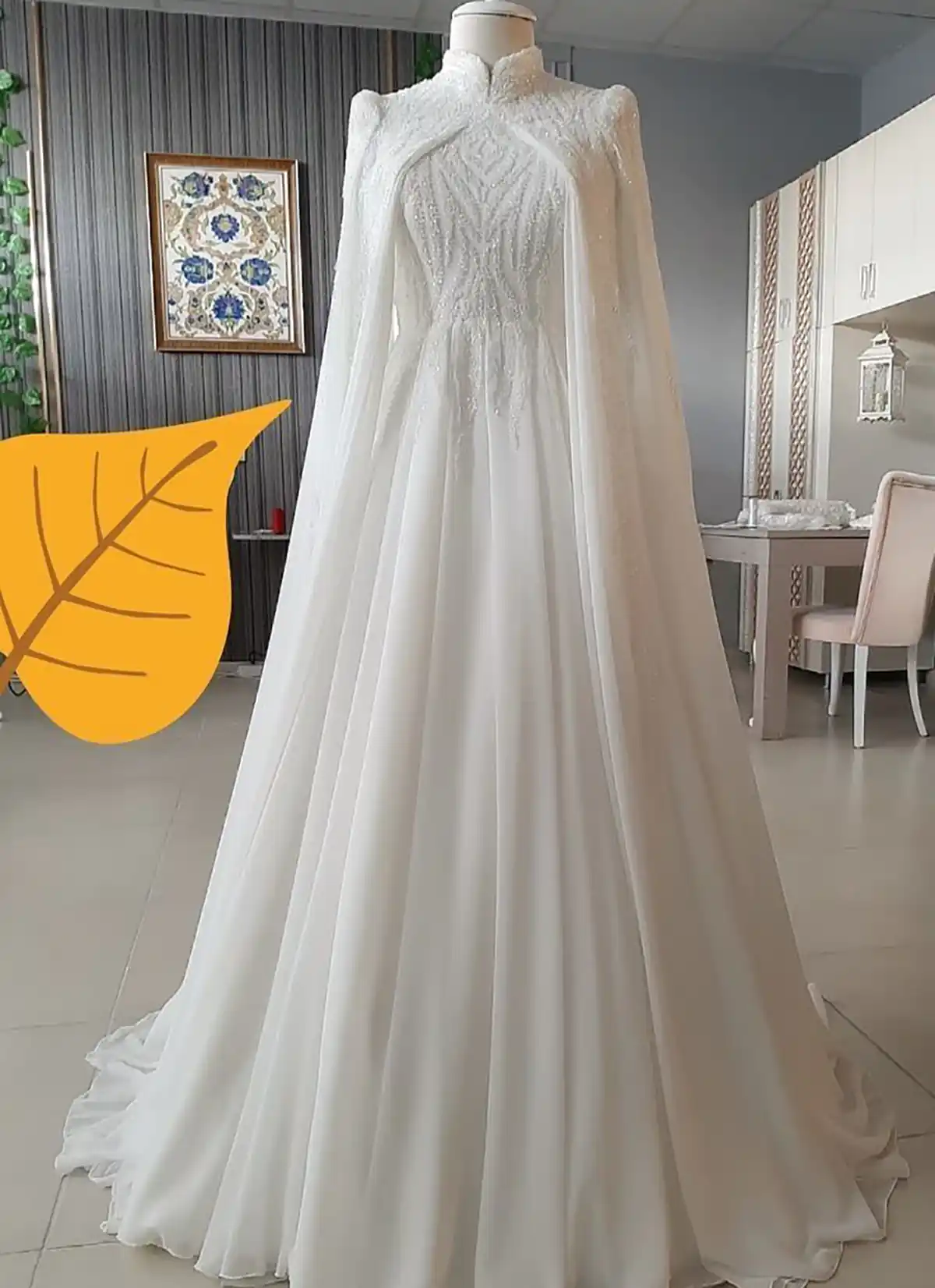 لباس عروس با حجاب ساده