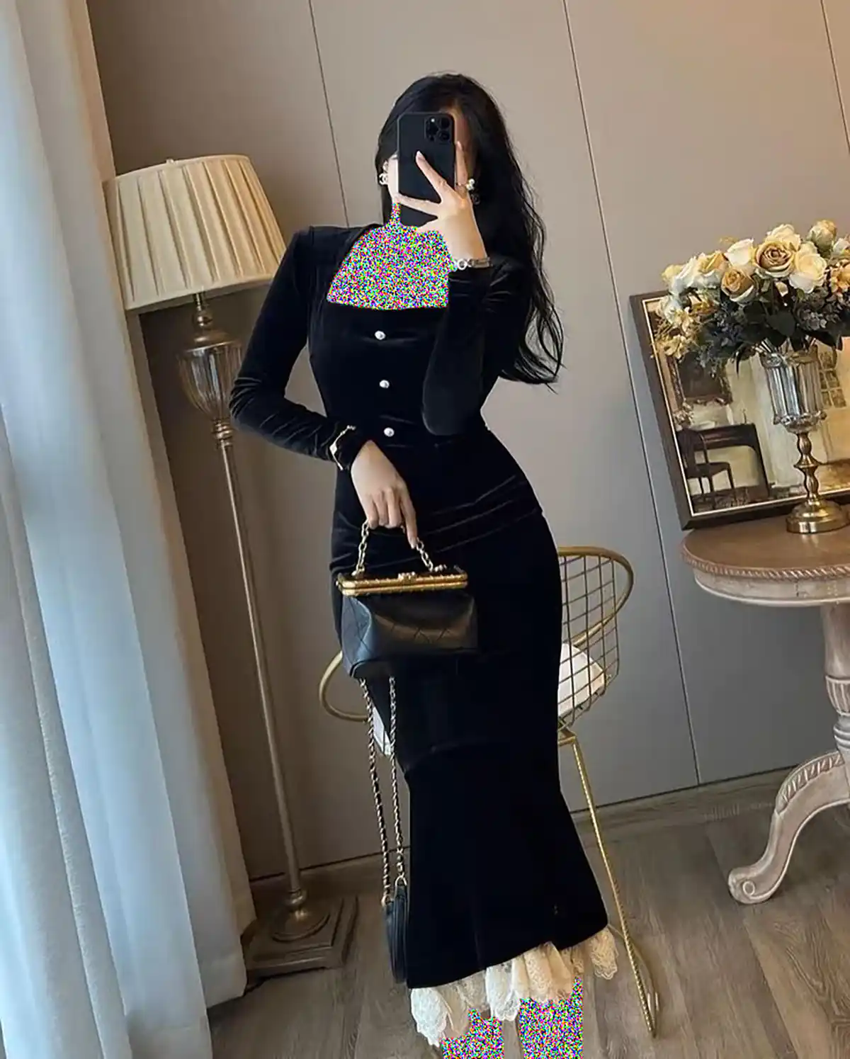 لباس مجلسی مشکی بلند