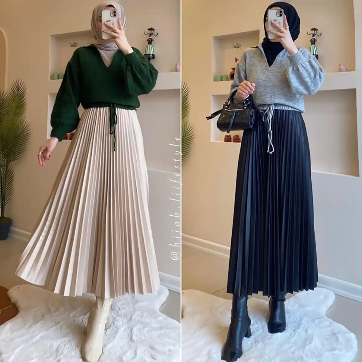 استایل با دامن پلیسه
