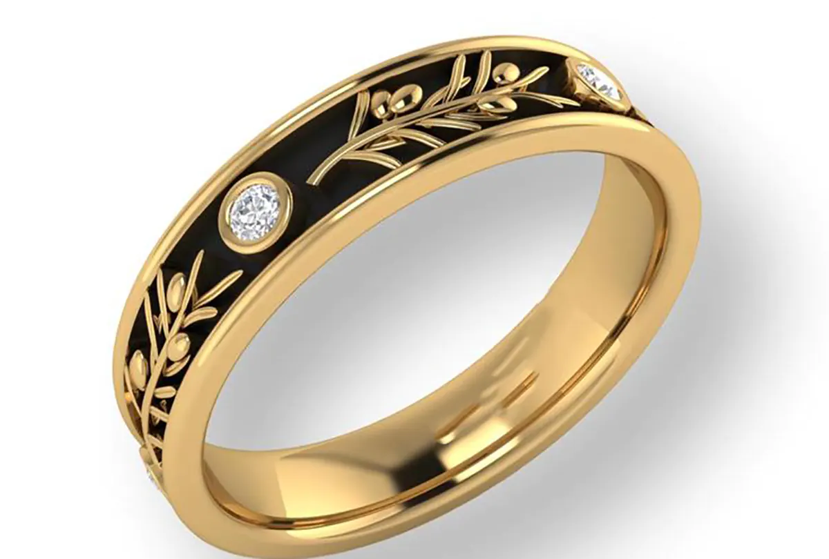 حلقه طلای لاکچری حلقه و پشت حلقه طلا جدید حلقه و پشت حلقه شیک حلقه و پشت حلقه برلیان انگشتر جواهر زنانه برلیان انگشتر طلا ظریف انگشتر طلا زنانه جدید