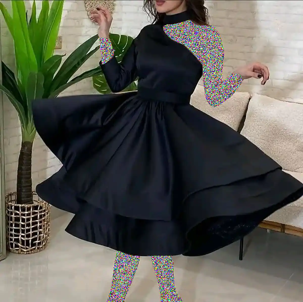لباس مجلسی مشکی کوتاه