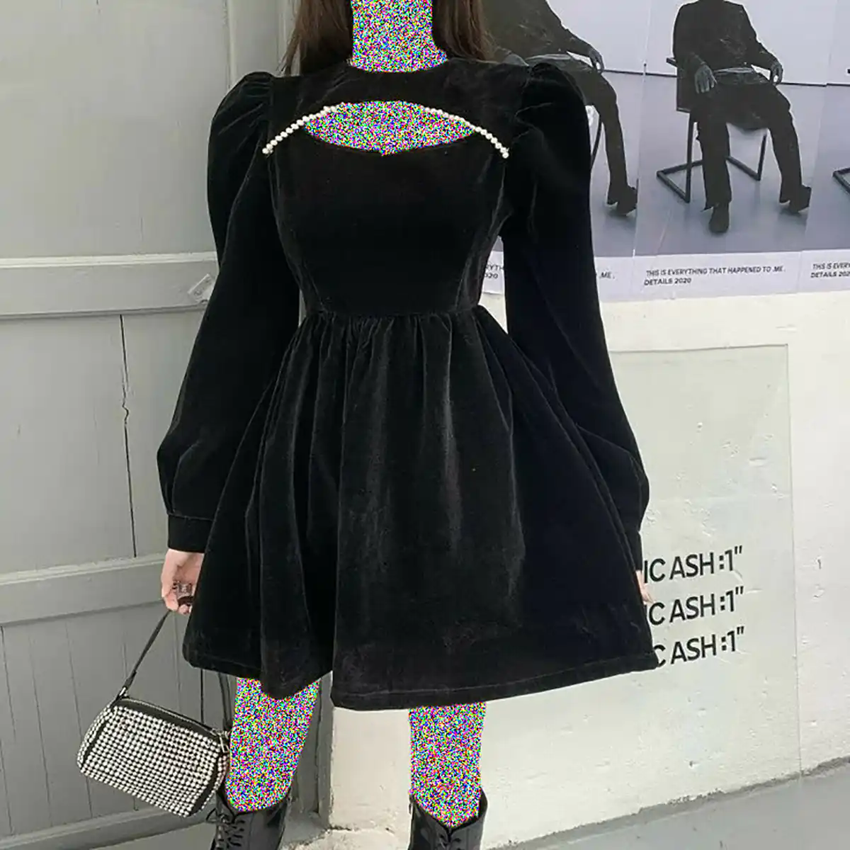 لباس مجلسی مشکی عروسکی