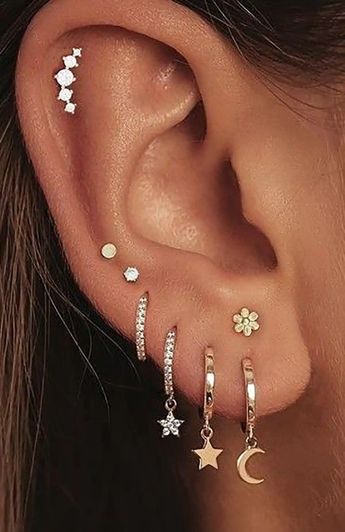 گوشواره حلقه ای بزرگ طلا