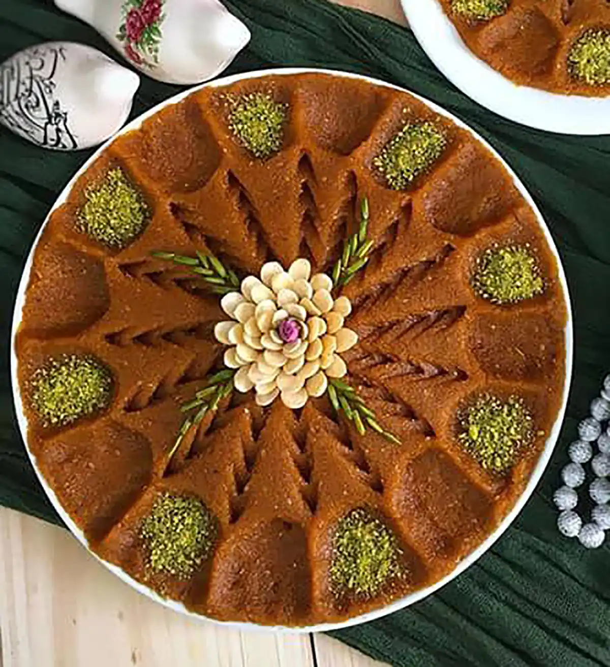 تزیین حلوا ساده 