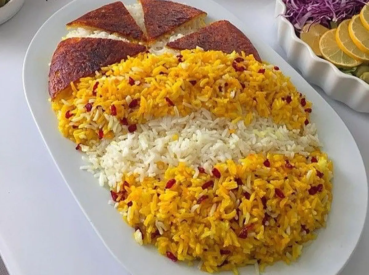 دیزاین برنج ایرانی تزیین برنج تزیین برنج مجلسی تزیین سالاد