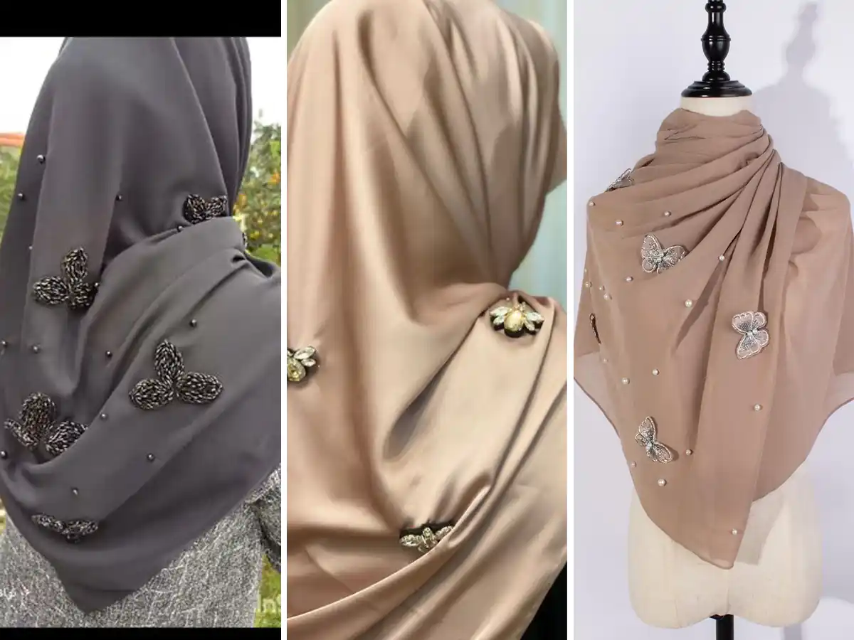 روسری سنگ دوزی جداب مدل شال سنگ دوزی شده جدید روسری جواهر دوزی شده طرح خام جواهر دوزی روی روسری قیمت روسری مشکی مجلسی روسری مشکی مجلسی نگین دار روسری کار شده مجلسی 