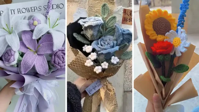 اگه دنبال یه هدیه خاص و موندگار هستی دسته گل بافتنی عروسکی رو حتما امتحان کن