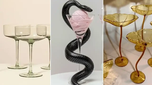 بستنی خوری پایه دار رنگی با طراحی فانتزی برای دسرهای مهمونی‌پسند و شیک