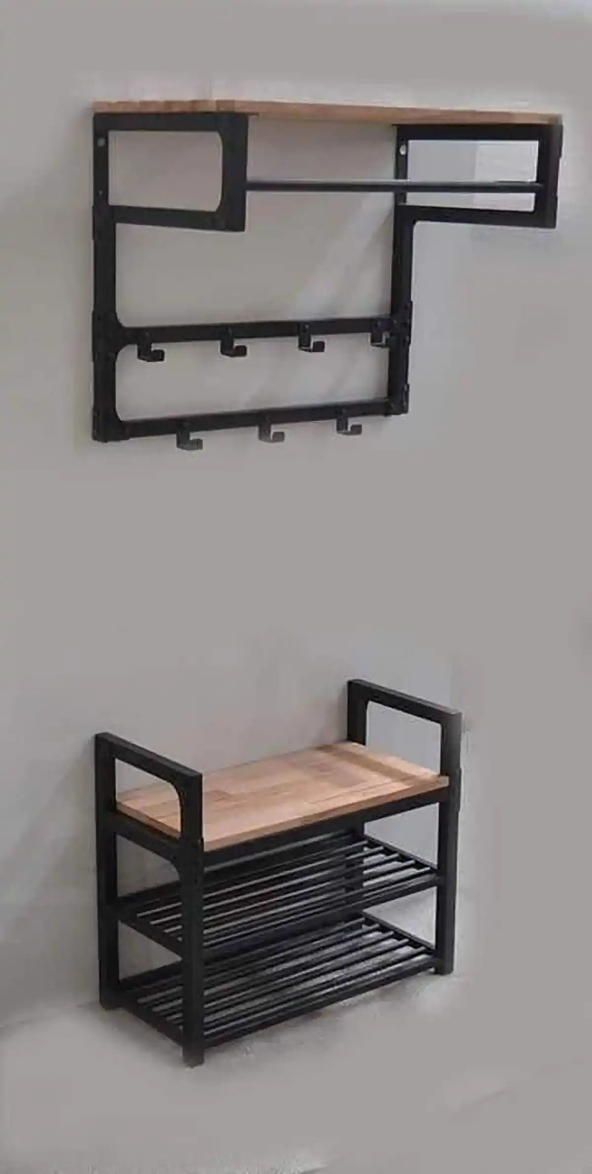 جاکفشی چوبی فلزی
