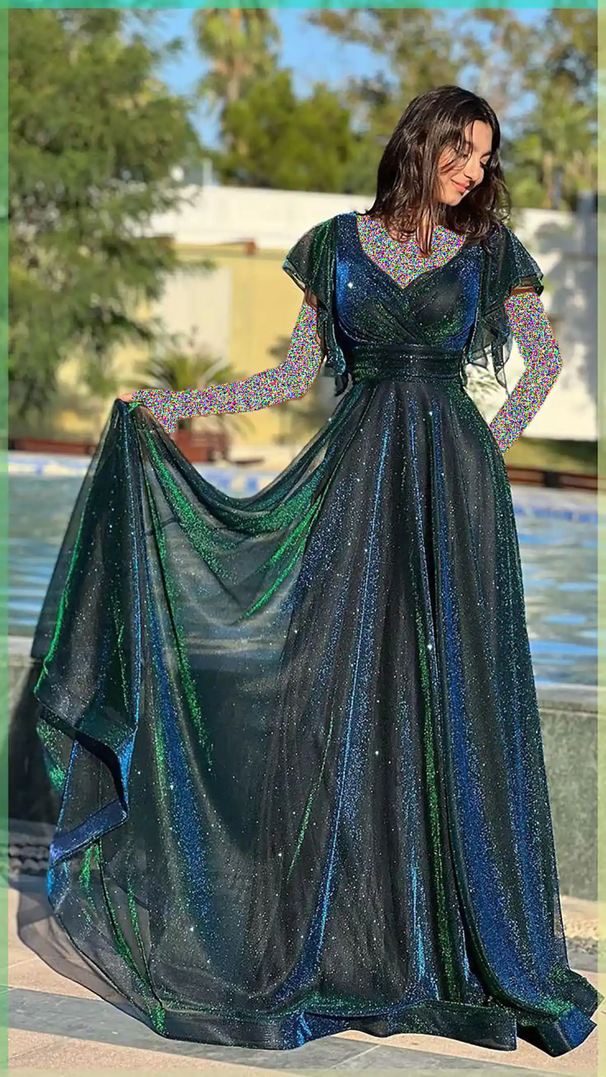 پیراهن مجلسی ساده و شیک زنانه
