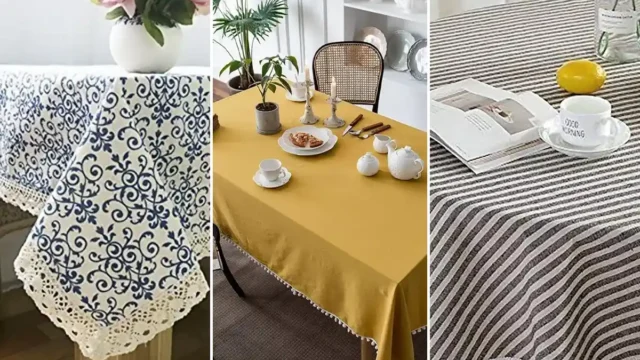رومیزی پارچه ای خاص که با وجود جزئی بودنش کلی حال و هوای خونه رو تغییر میده