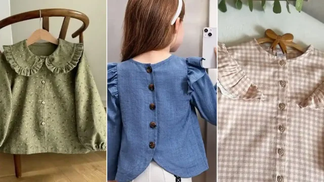 مدل شومیز بچگانه گوگولی و شیک برای استایل های رسمی کودک