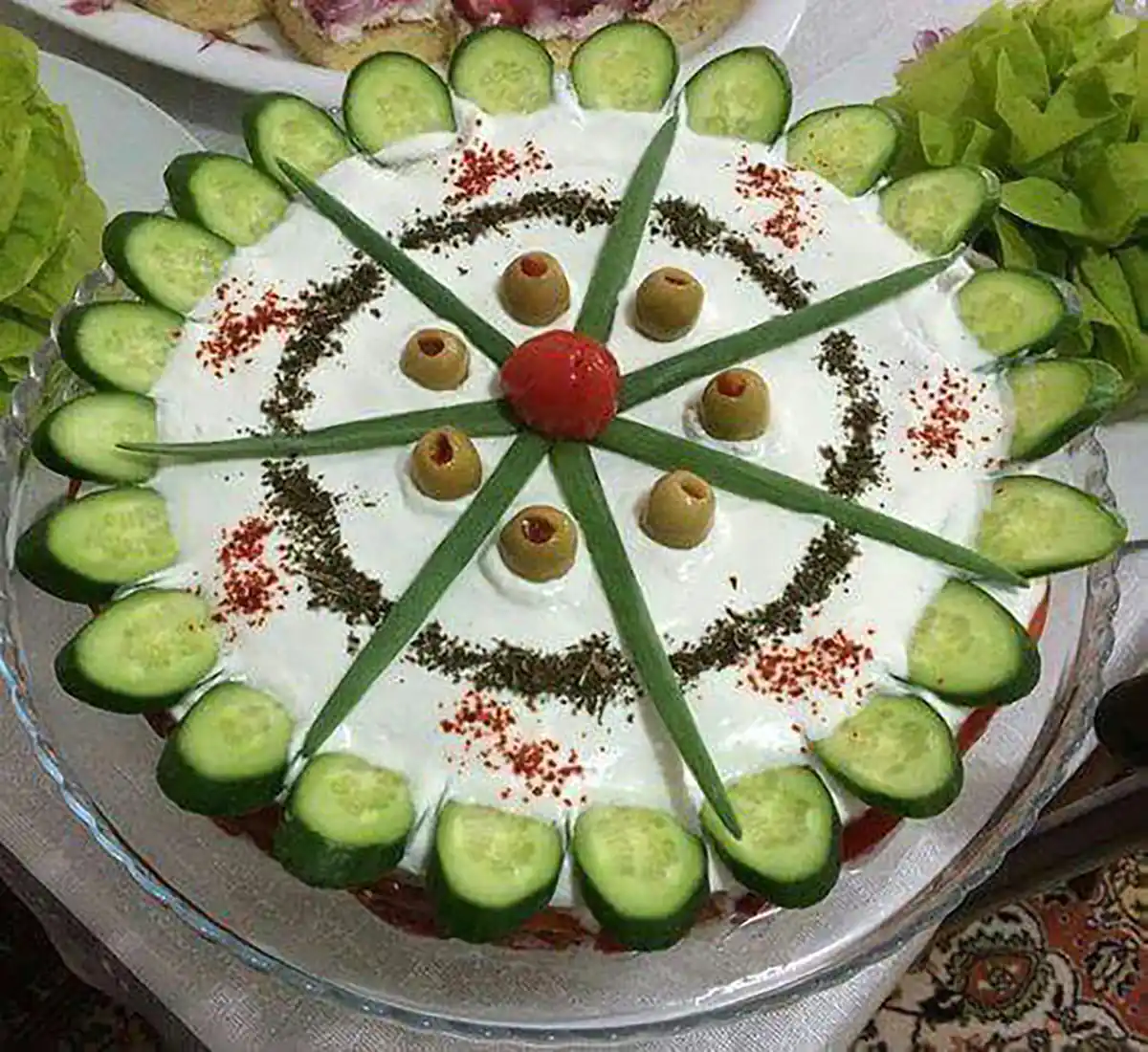 متزیین ماست و خیار
تزیین ماست برای مهمانی
ماست و خیار مجلسی نی نی سایت
ماست و خیار قالبی
تزیین سالاد کاهو
تزیین سالاد شیرازی