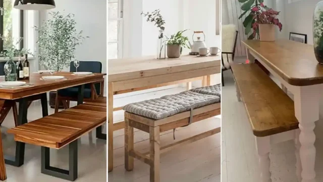 میز ناهارخوری نیمکت دار | برای دکور آشپزخونه‌های اپن، سبک مینیمال یا فضاهای چندمنظوره عالیه