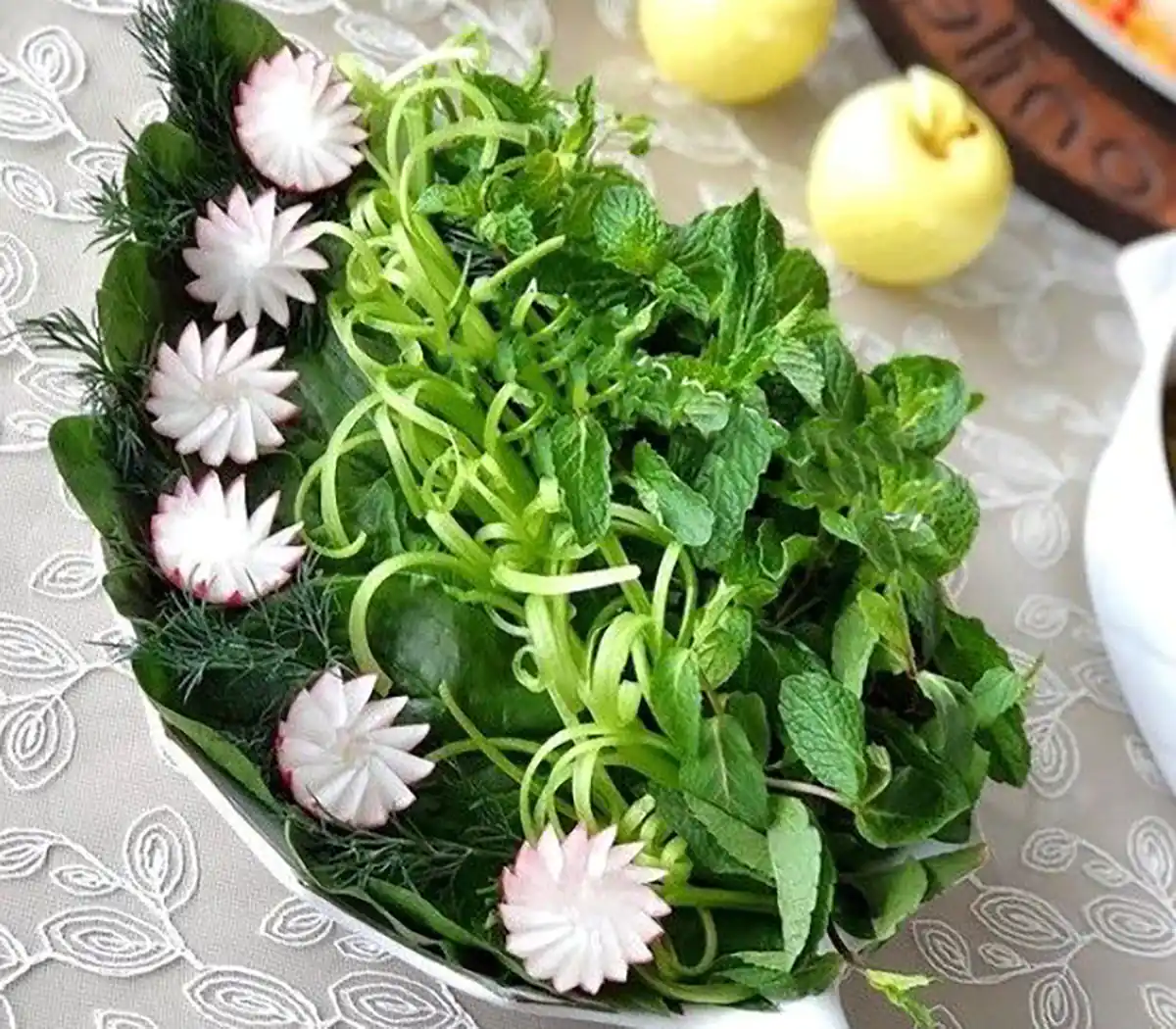 تزیین سبزی خوردن برای سفره عقد
تزیین سبزی خوردن تک نفره
تزیین سبزی خوردن در سبد
تزیین سبزی خوردن برای سفره افطار
تزیین سبزی خوردن برای سفره نذری
تزیین سبزی خوردن با تربچه
تزیین سبزی خوردن برای مهمانی
تزیین سبزی خوردن به شکل دسته گل
