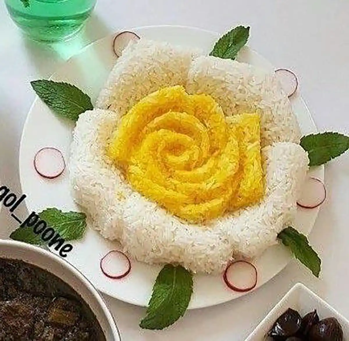 تزیین برنج قالبی