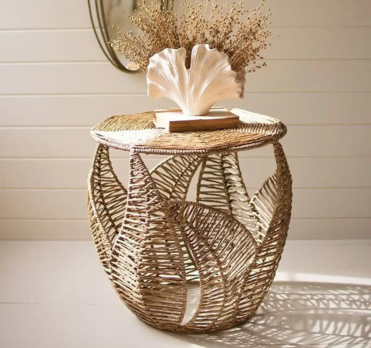 میز عسلی حصیری