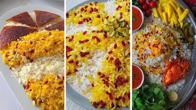 تزئین برنج ایرانی | ۱۵ ایده متفاوت و خاص برای سفره مهمونی‌هات با رنگای قشنگ زرشک و زعفرون !!