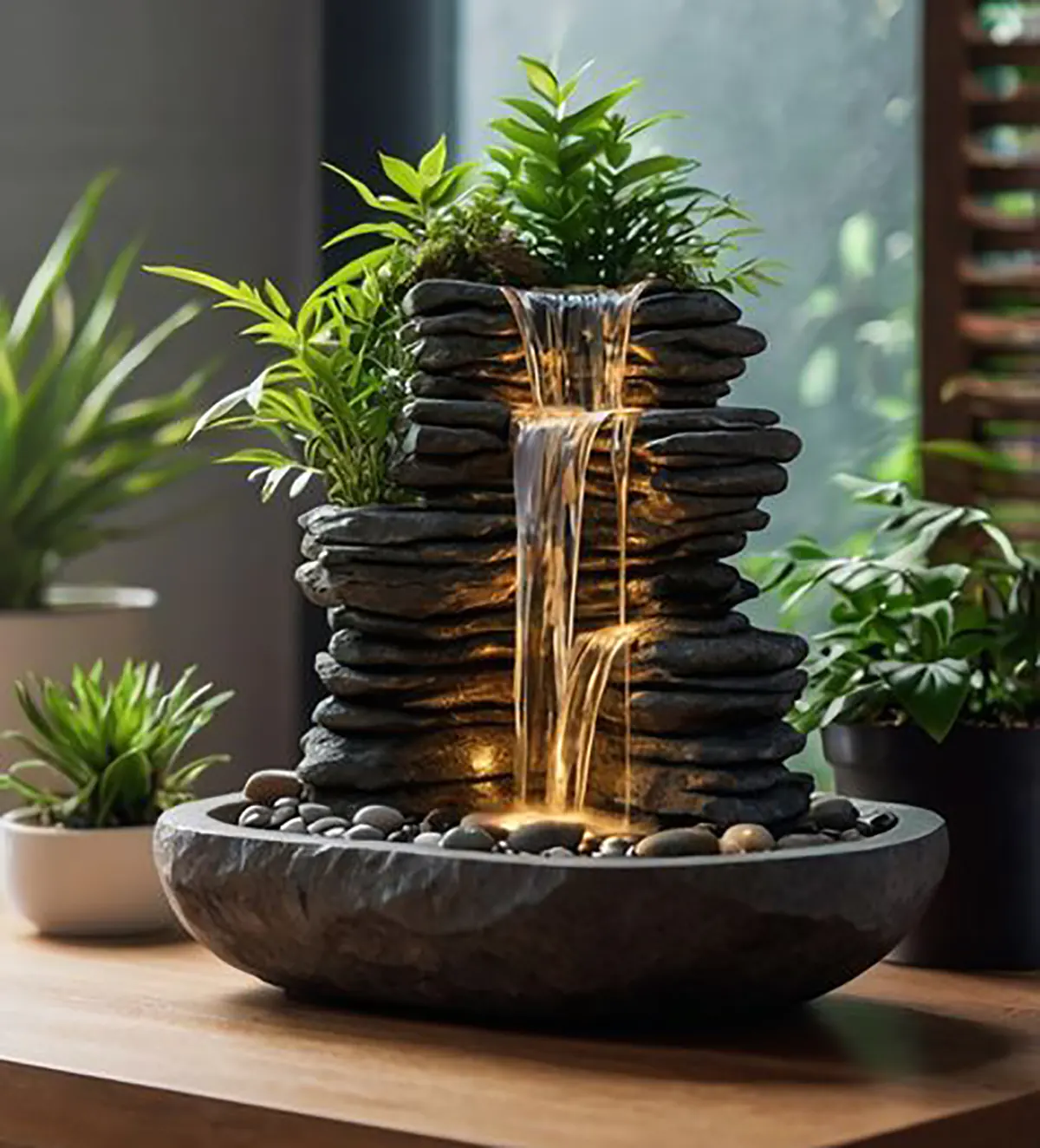 آبنما سنگی دیواری