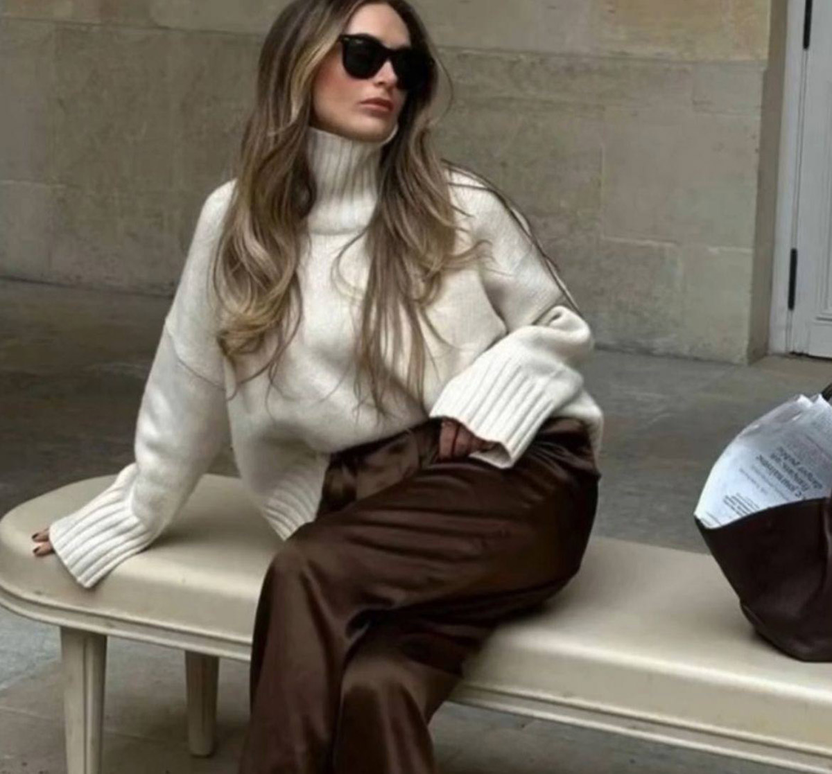 بلوز بافتنی زنانه با دومیل