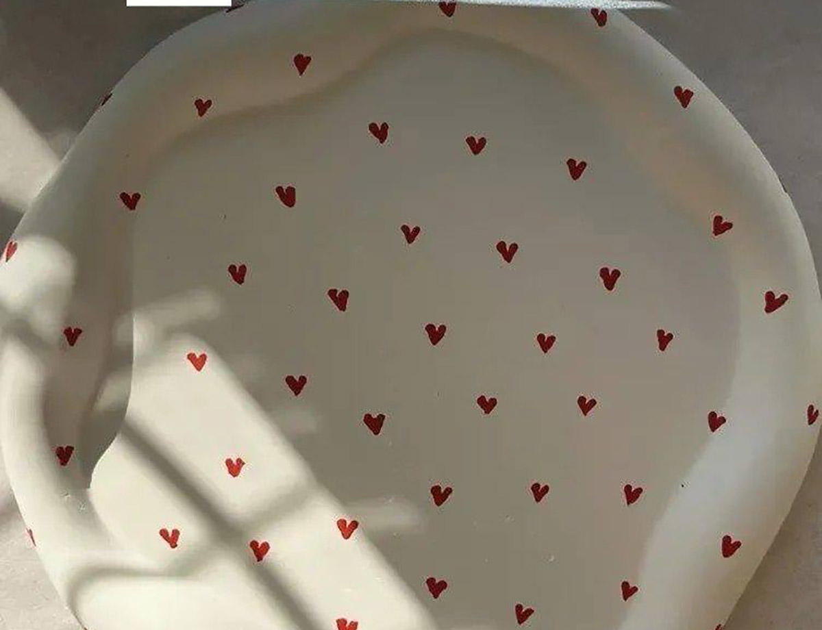 بشقاب سرامیکی رنگی