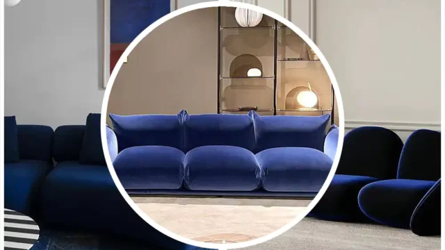 مبلمان آبی تیره | ترند لوکس و آرامش‌بخش دکور پاییز ۱۴۰۴ 🛋️