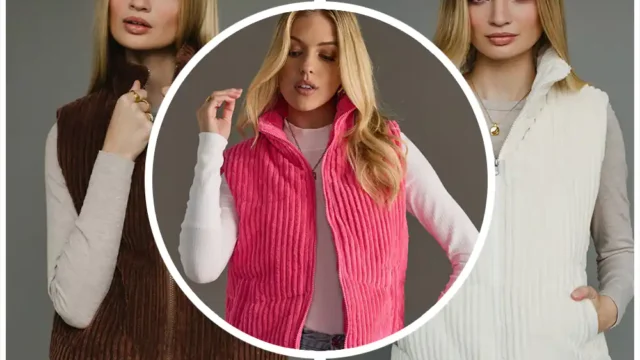 جلیقه مخمل کبریتی زنانه | با جلیقه کبریتی چطور لایه‌پوشی شیک بسازیم؟