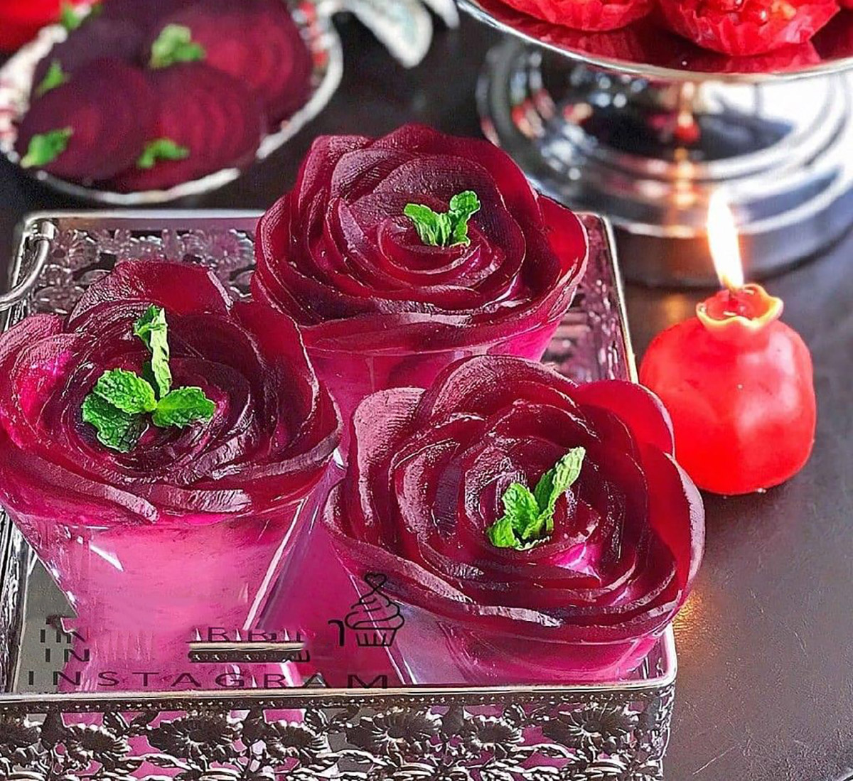 تزیین هندوانه برای شب یلدا