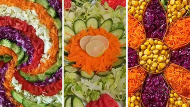 دیزاین سالاد مجلسی | ایده‌هایی برای رنگی کردن سفره ومیز غذا!!