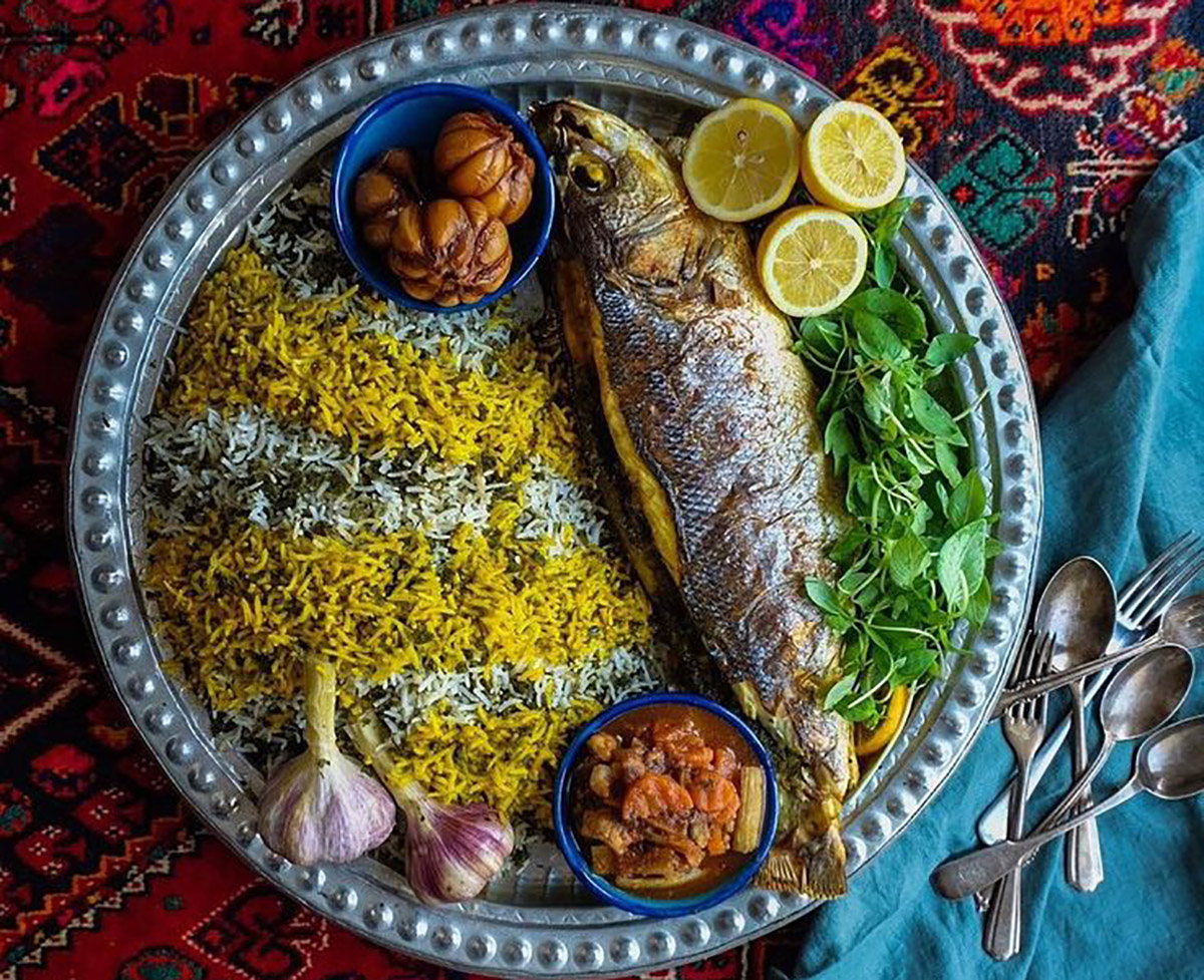 تزیین ماهی تکه شده