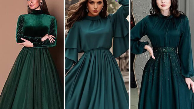 لباس مجلسی سبز | ترندی شیک برای سلیقه‌های خاص!!