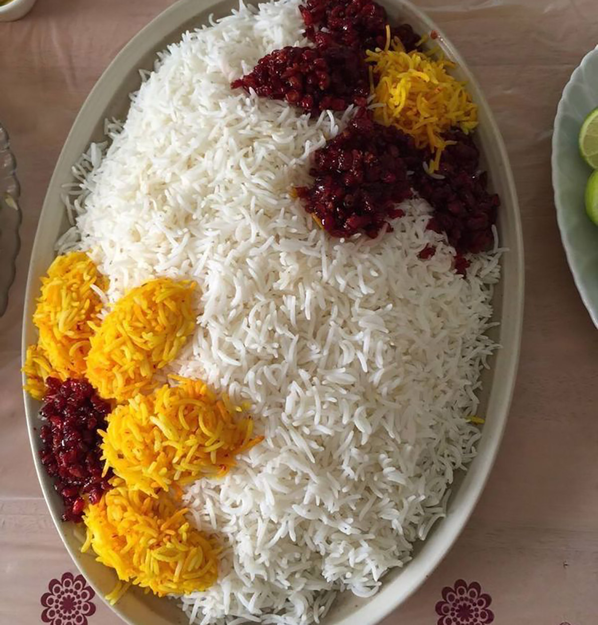 تزیین برنج مجلسی
