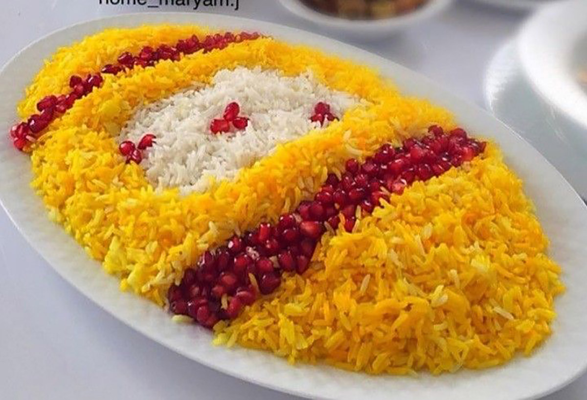 تزیین برنج و مرغ برای مدرسه
