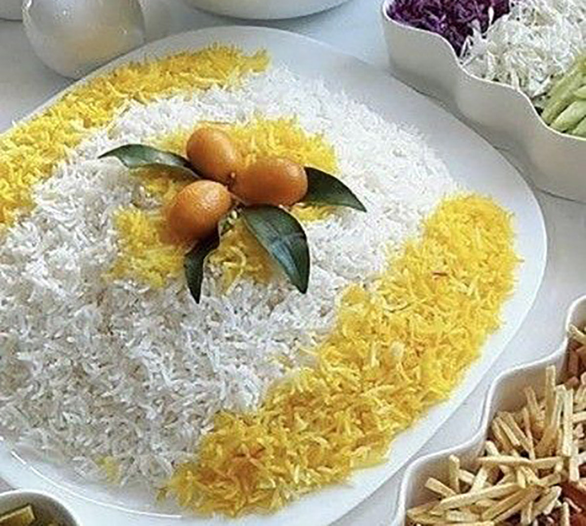 تزیین برنج بدون قالب